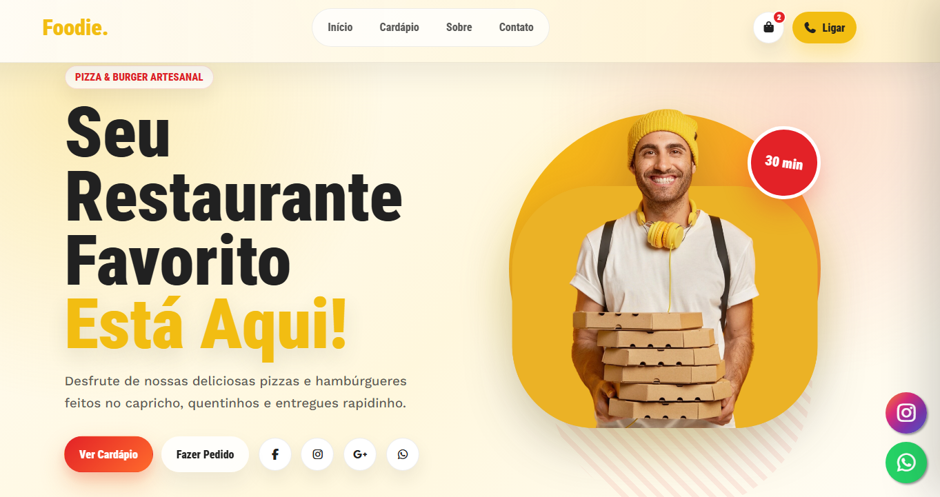 Site para restaurante